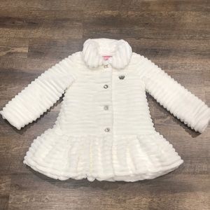 NWOT Kid’s Juicy Couture Faux Fur Coat (ivory)